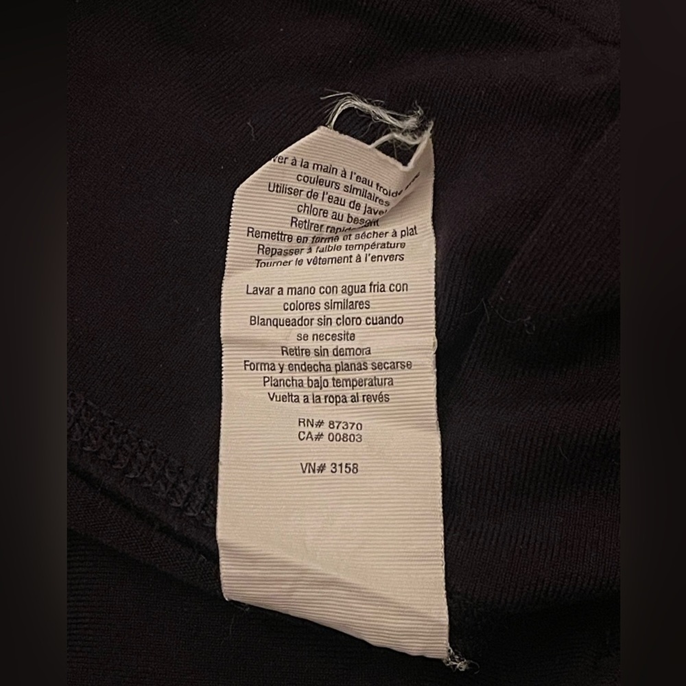 Alo black faux leather Moto style leggings full length women’s size small - Picture 7 of 7